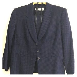 Tahari Navy Skirt Suit